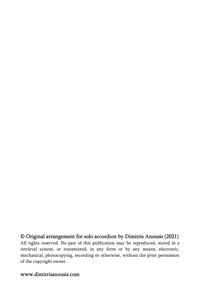 Erik Satie - Gymnopédie no.3 arrangement for solo accordion Accordion scores gallery preview page 2