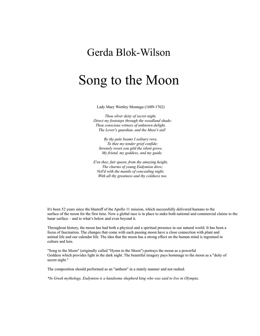 Song to the Moon 4-Part scores gallery preview page 2