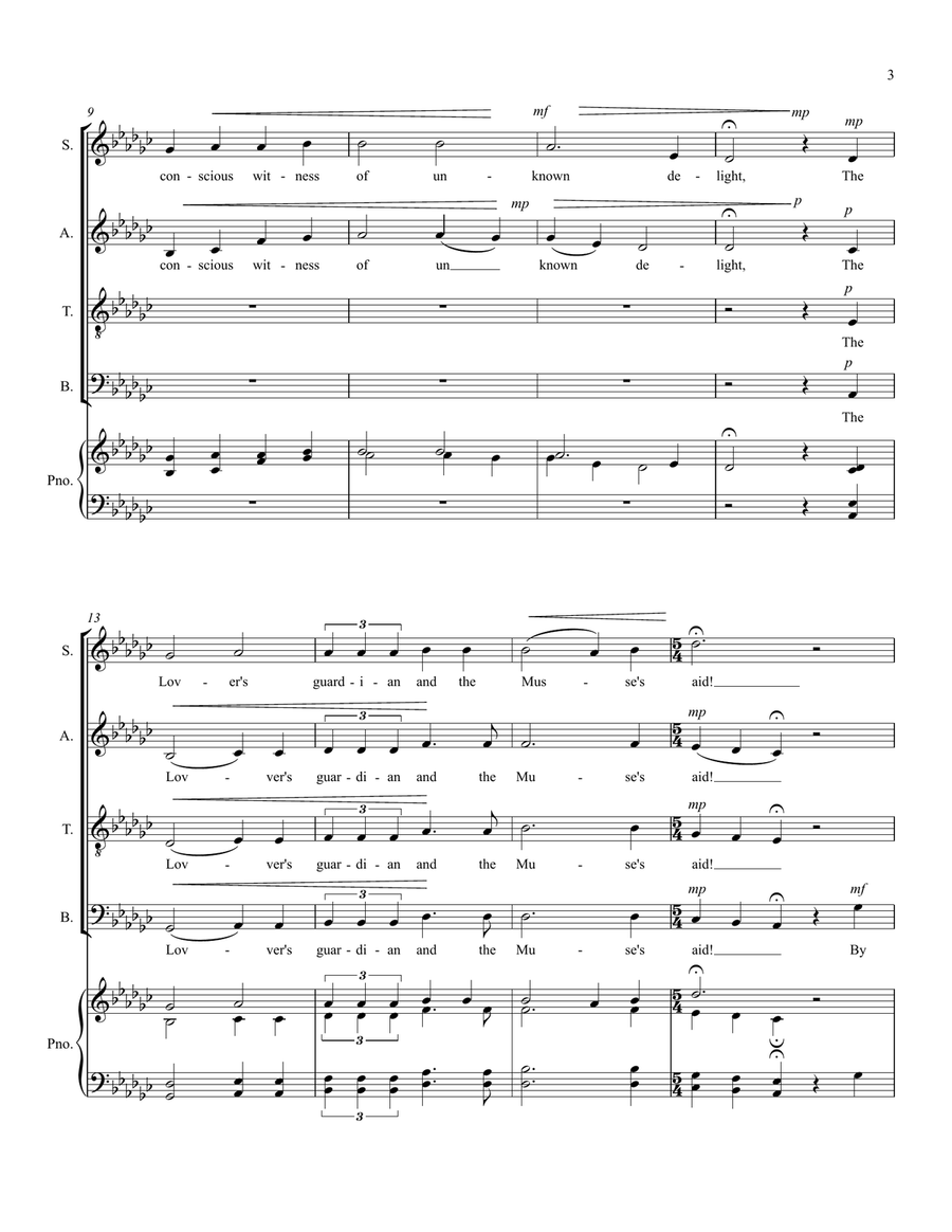 Song to the Moon 4-Part scores gallery preview page 4
