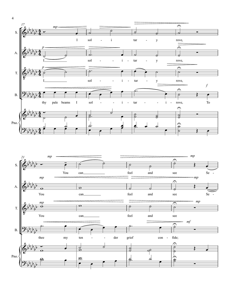 Song to the Moon 4-Part scores gallery preview page 5