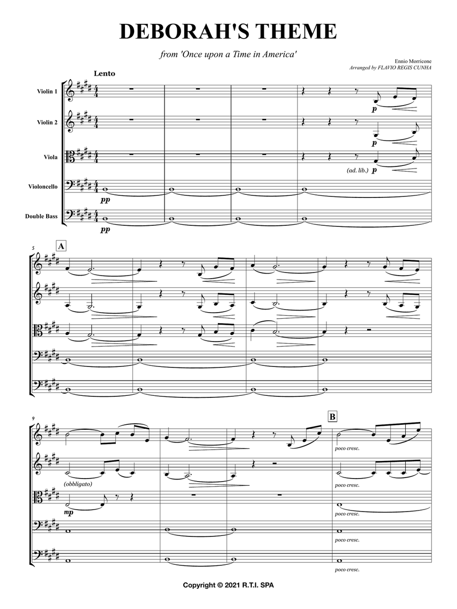 E Piu Ti Penso String Orchestra scores gallery preview page 3