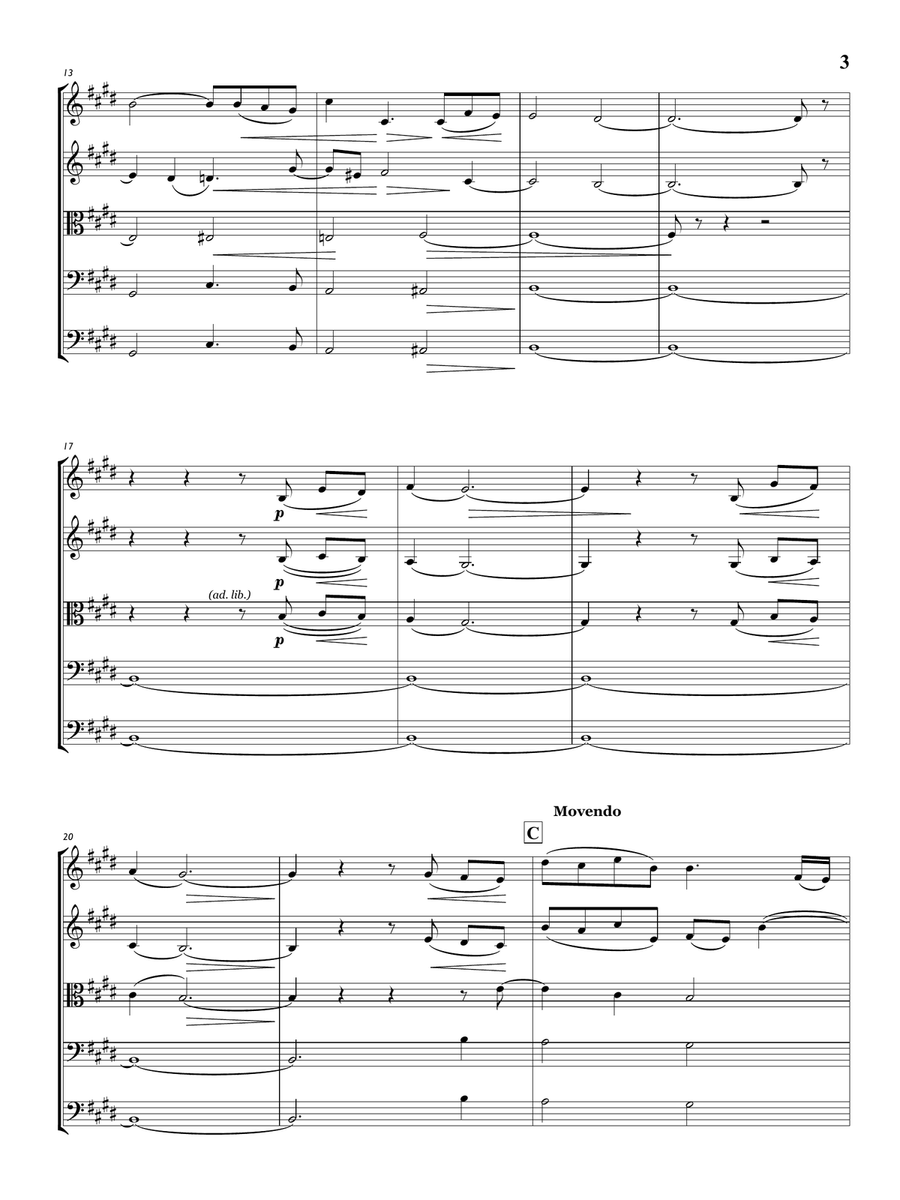 E Piu Ti Penso String Orchestra scores gallery preview page 4