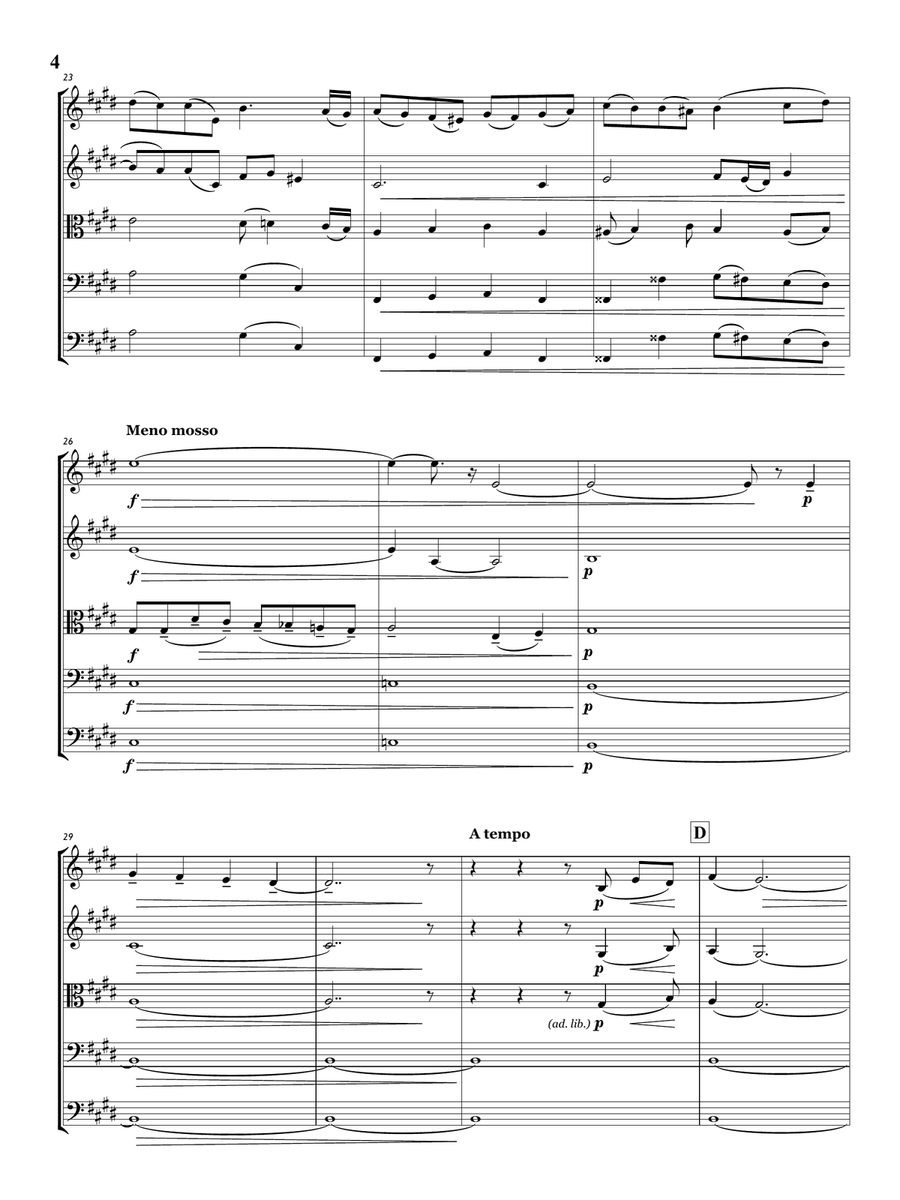 E Piu Ti Penso String Orchestra scores gallery preview page 5