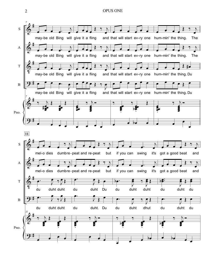 Opus One Opus One 4-Part scores gallery preview page 2