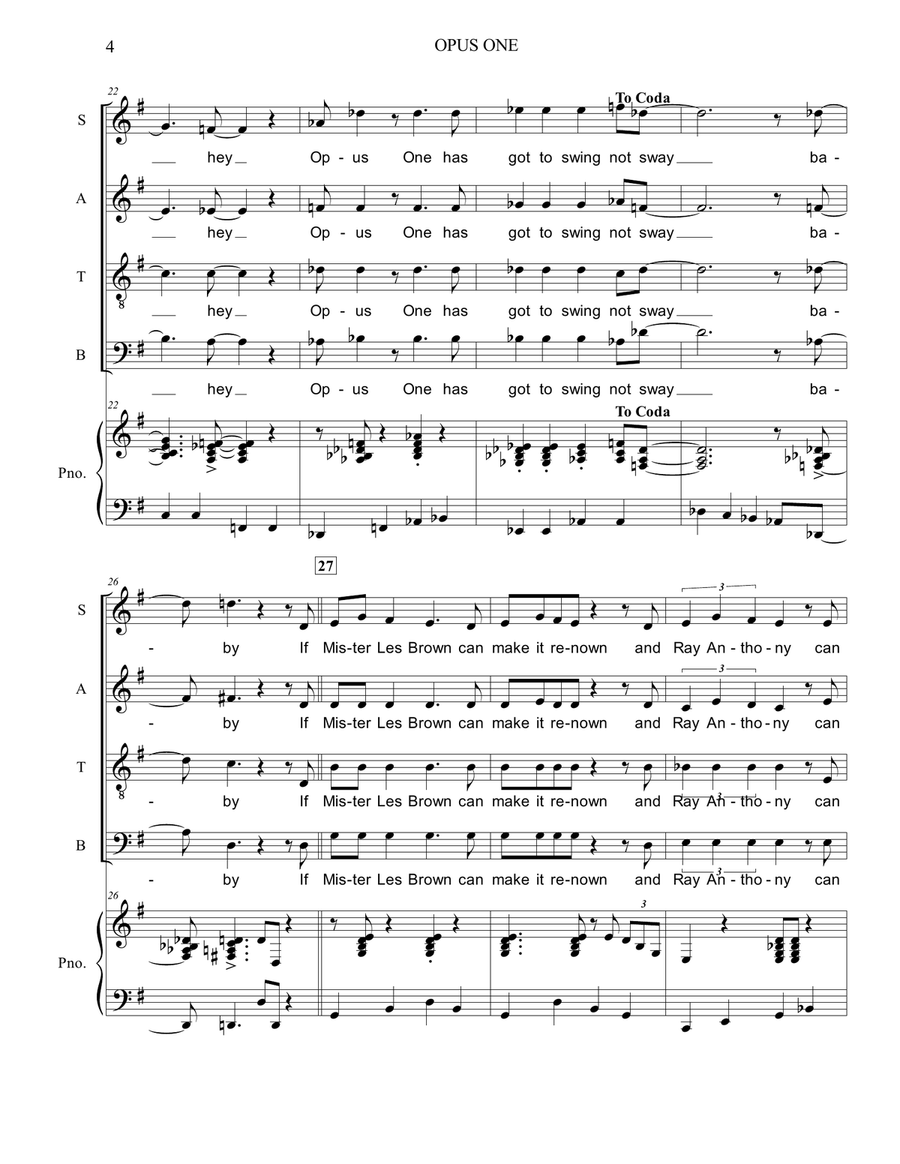 Opus One Opus One 4-Part scores gallery preview page 4