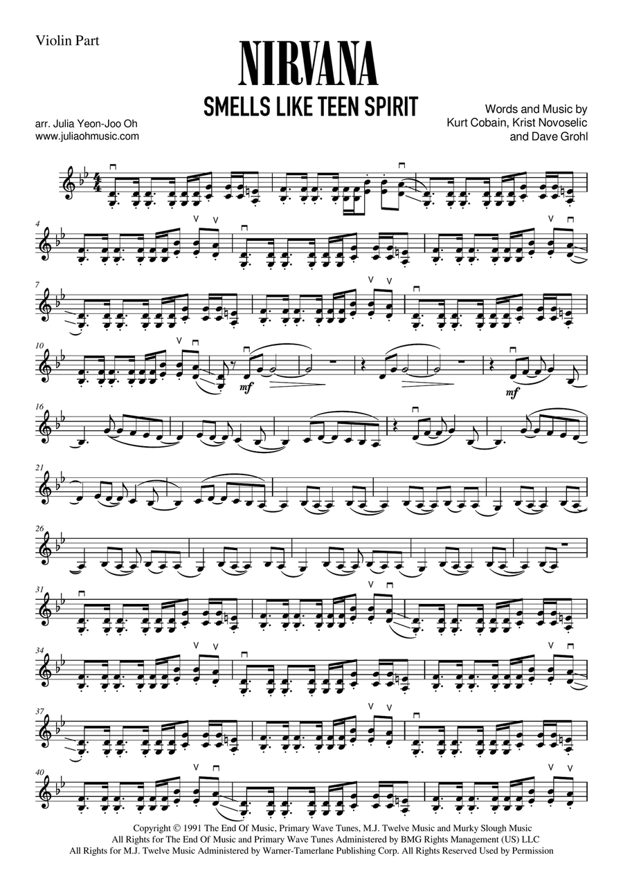 Smells Like Teen Spirit Smells Like Teen Spirit String Duet scores gallery preview page 4