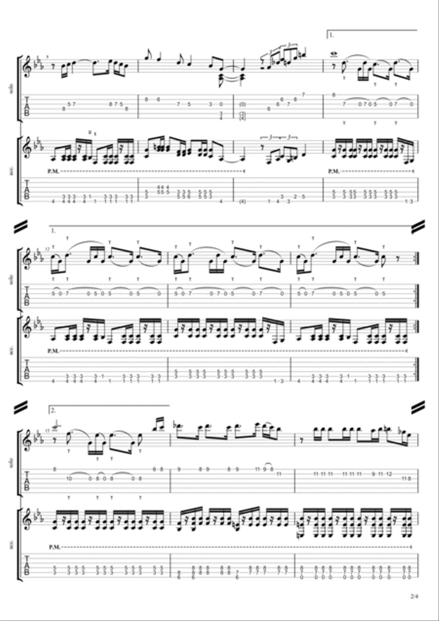 Theme From The Mandalorian Guitar Tablature scores gallery preview page 2
