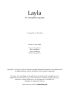 Layla Saxophone Quartet scores gallery preview page 3