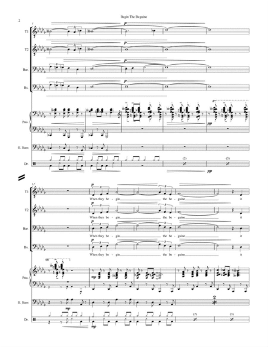 Begin The Beguine Small Ensemble scores gallery preview page 2