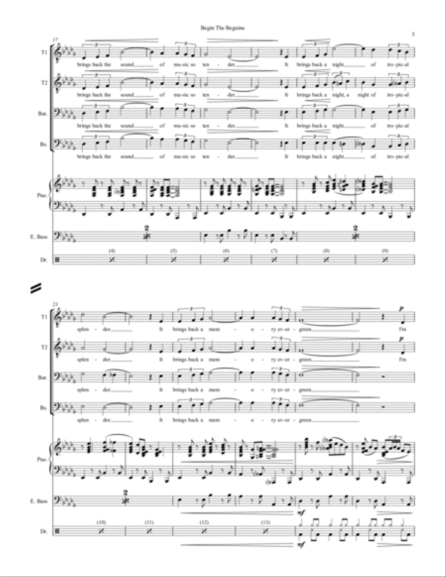 Begin The Beguine Small Ensemble scores gallery preview page 3