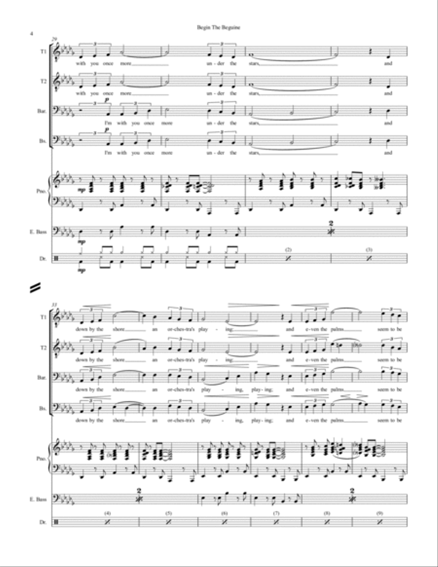 Begin The Beguine Small Ensemble scores gallery preview page 4