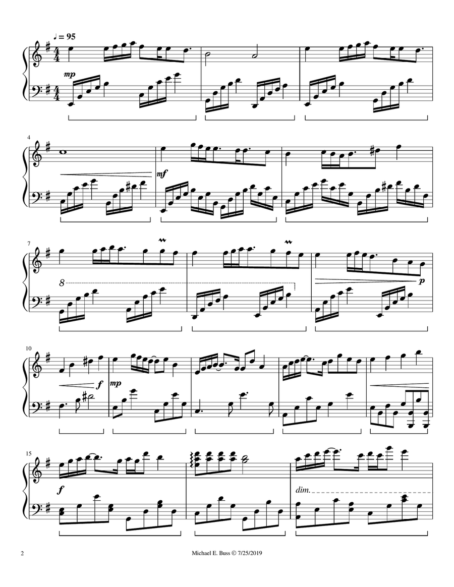 Brightside - Piano Solo Brightside - Piano Solo Piano Method scores gallery preview page 2