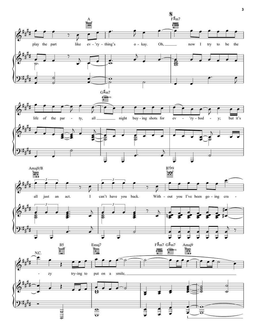 Put On A Smile Piano, Vocal, Guitar scores gallery preview page 3