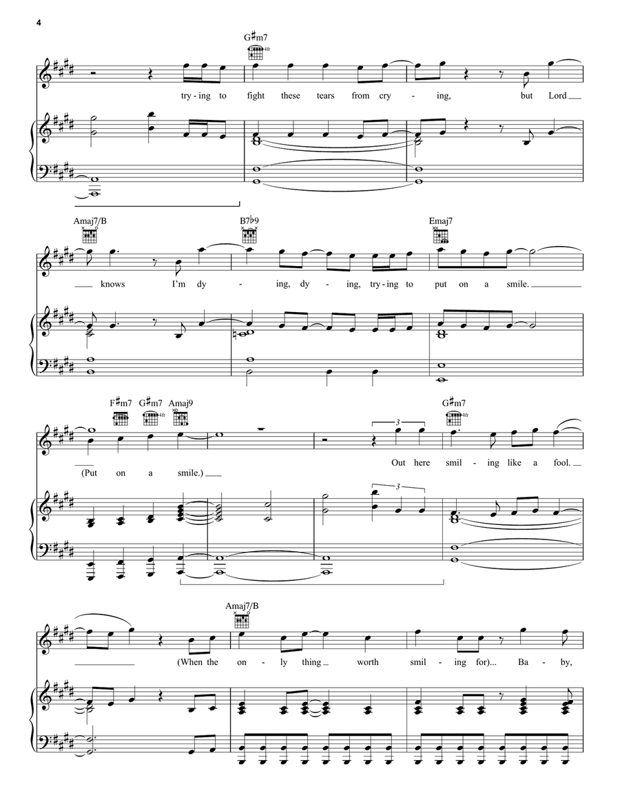 Put On A Smile Piano, Vocal, Guitar scores gallery preview page 4