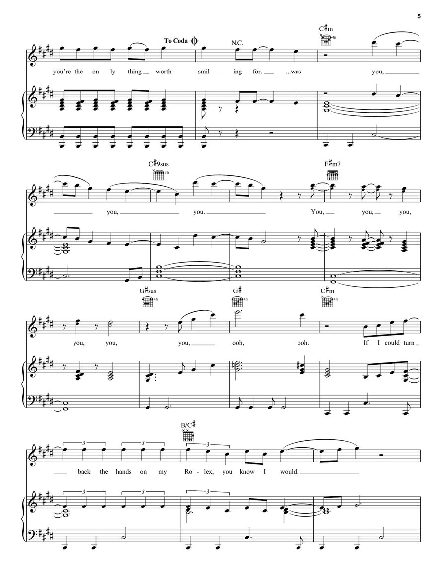 Put On A Smile Piano, Vocal, Guitar scores gallery preview page 5