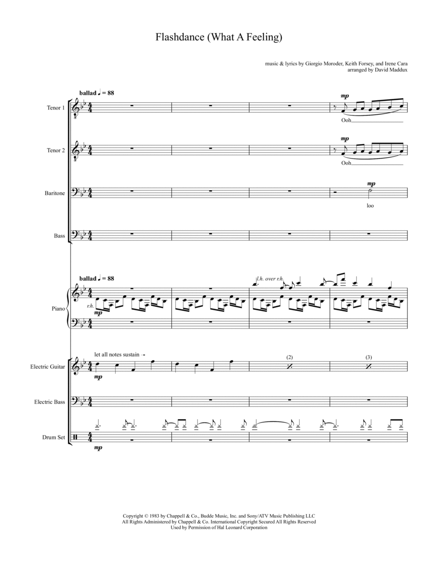 Flashdance...what A Feeling Small Ensemble scores gallery preview page 1