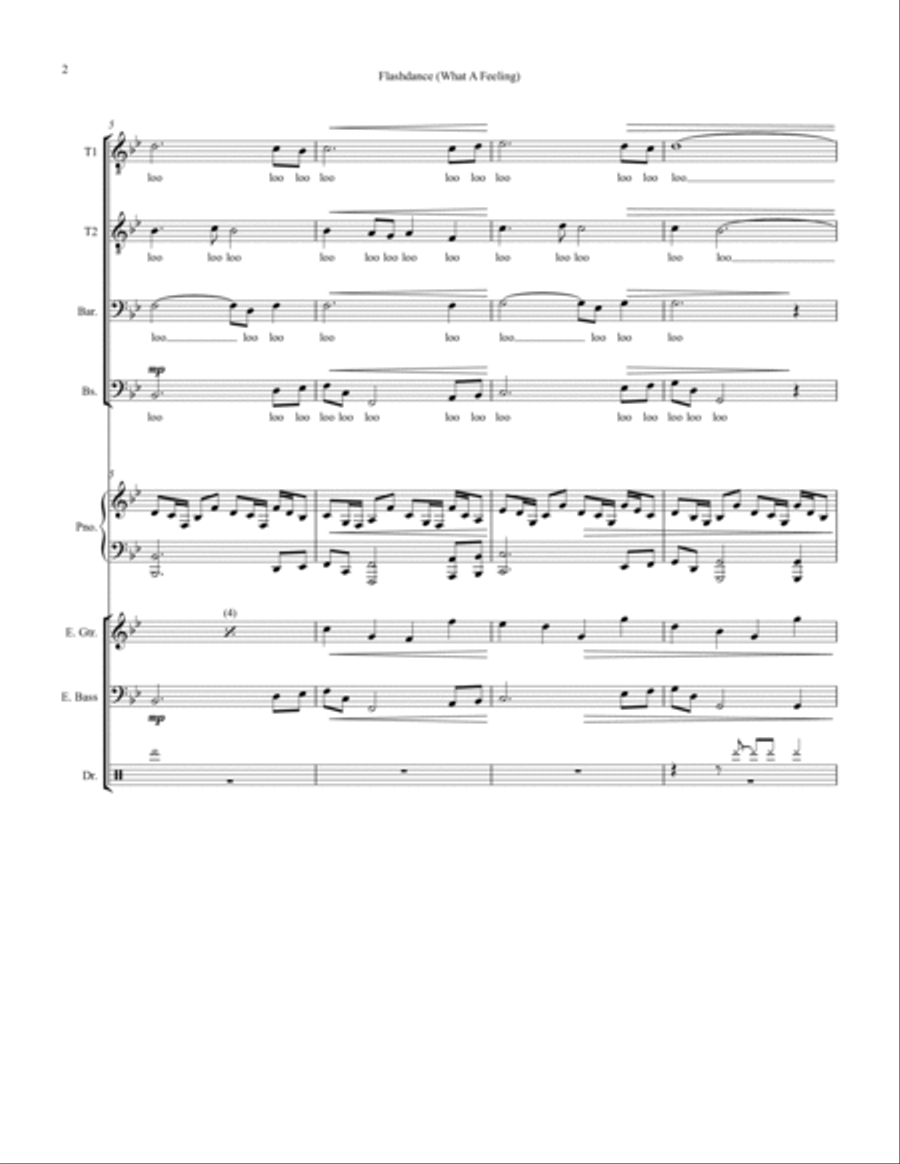 Flashdance...what A Feeling Small Ensemble scores gallery preview page 2