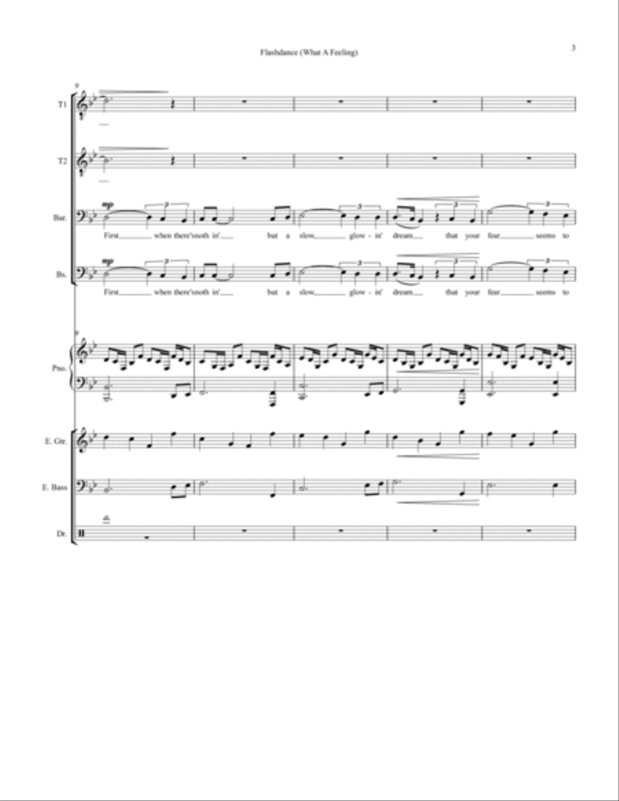 Flashdance...what A Feeling Small Ensemble scores gallery preview page 3