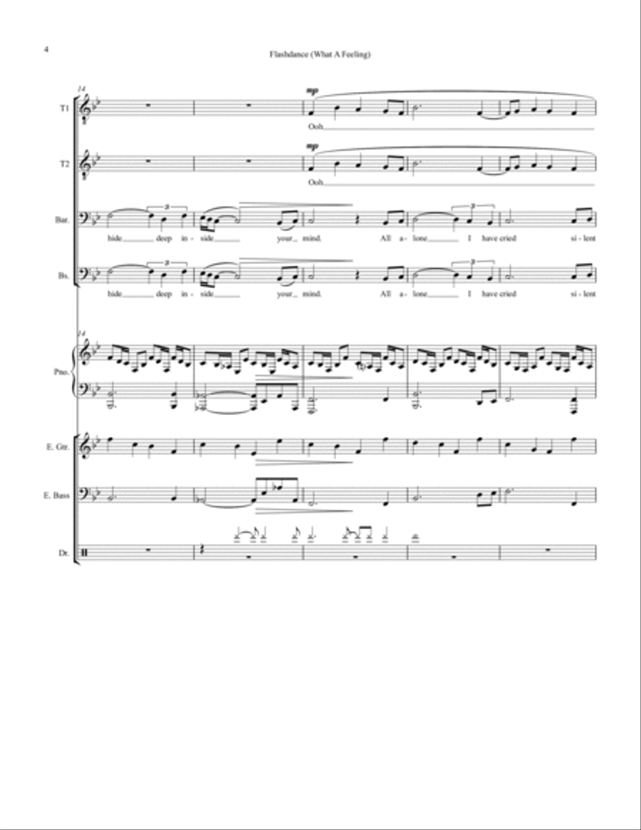 Flashdance...what A Feeling Small Ensemble scores gallery preview page 4
