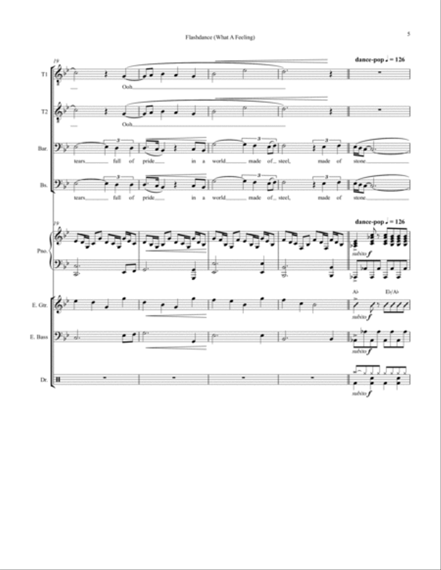 Flashdance...what A Feeling Small Ensemble scores gallery preview page 5