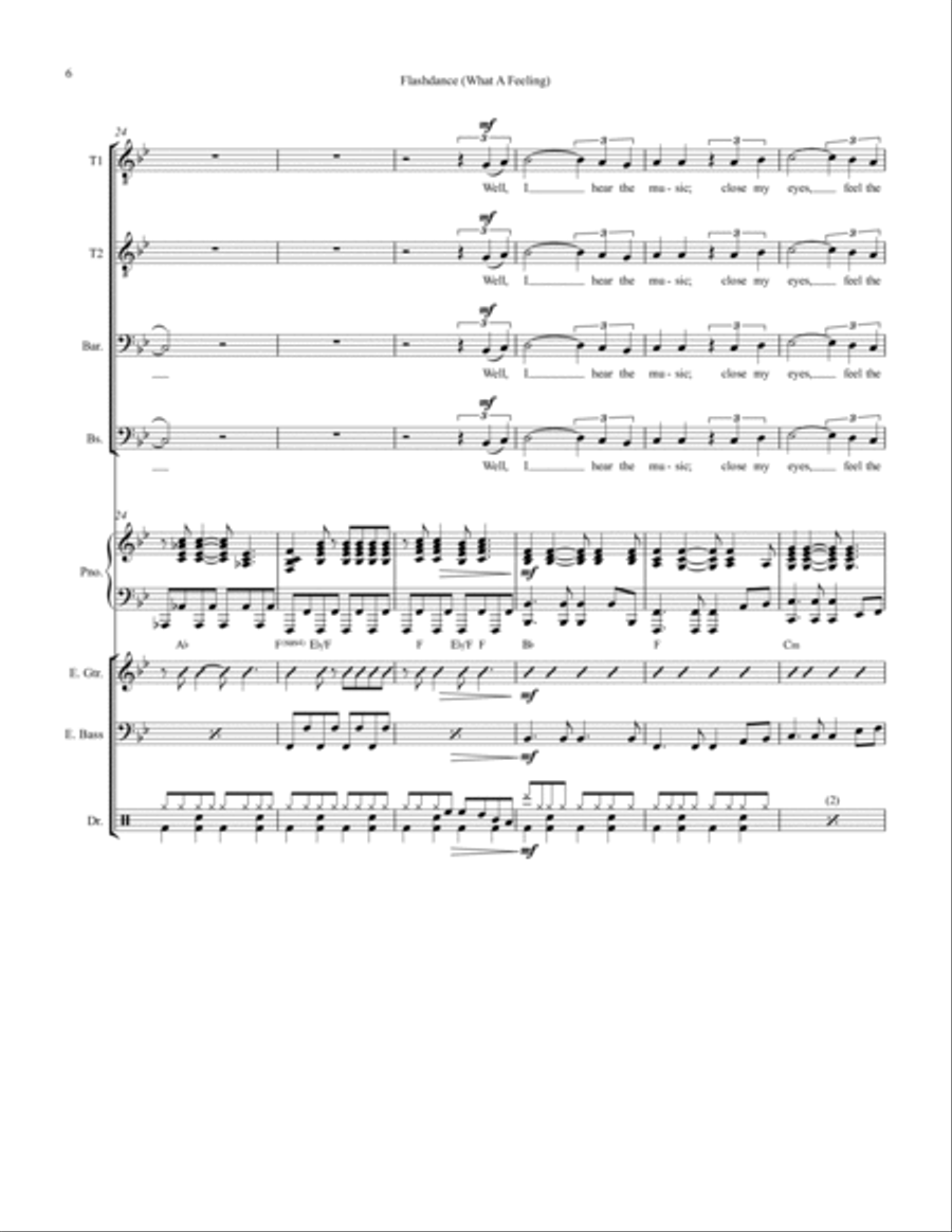 Flashdance...what A Feeling Small Ensemble scores gallery preview page 6