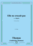 Thomas-Elle ne croyait pas,in C Major