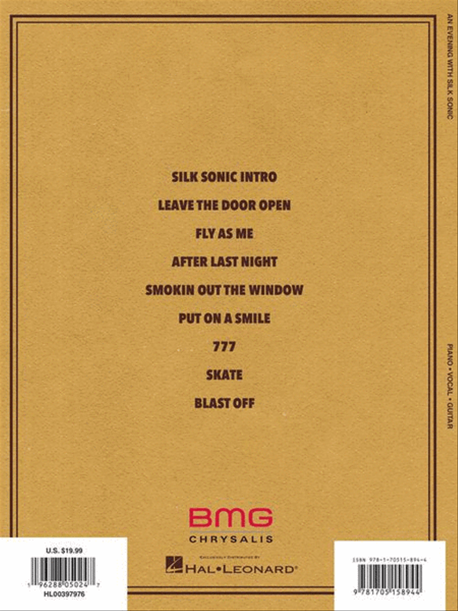 Silk Sonic – An Evening with Silk Sonic Piano, Vocal, Guitar scores gallery preview page 7