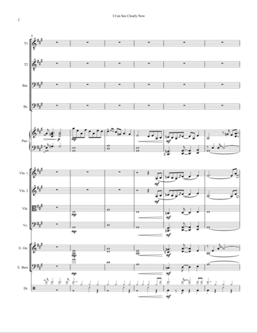 I Can See Clearly Now Large Ensemble scores gallery preview page 2