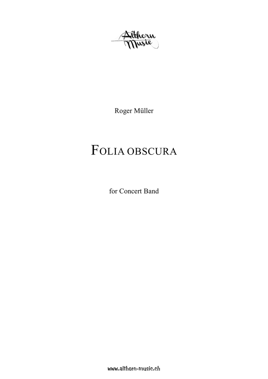 Folia obscura Concert Band scores gallery preview page 2