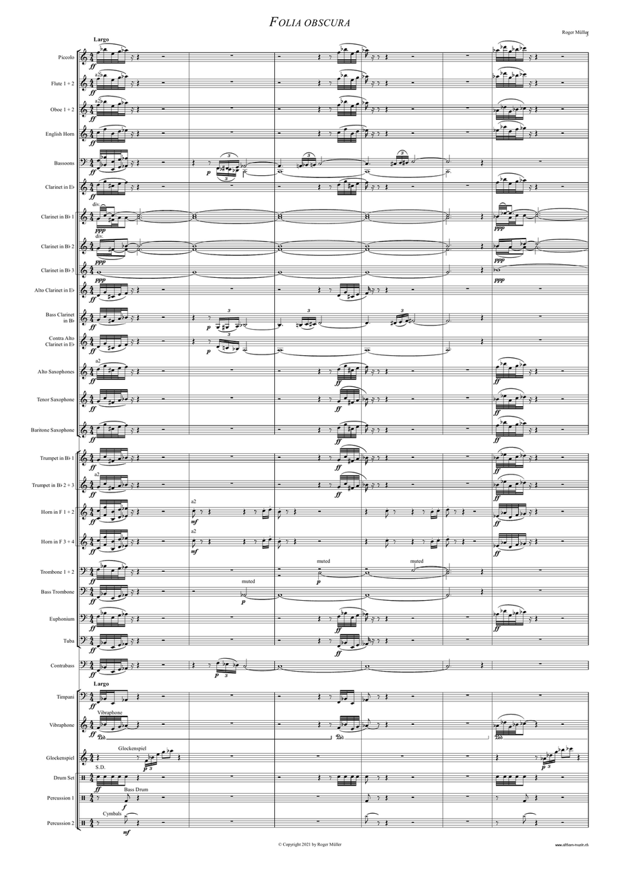 Folia obscura Concert Band scores gallery preview page 4
