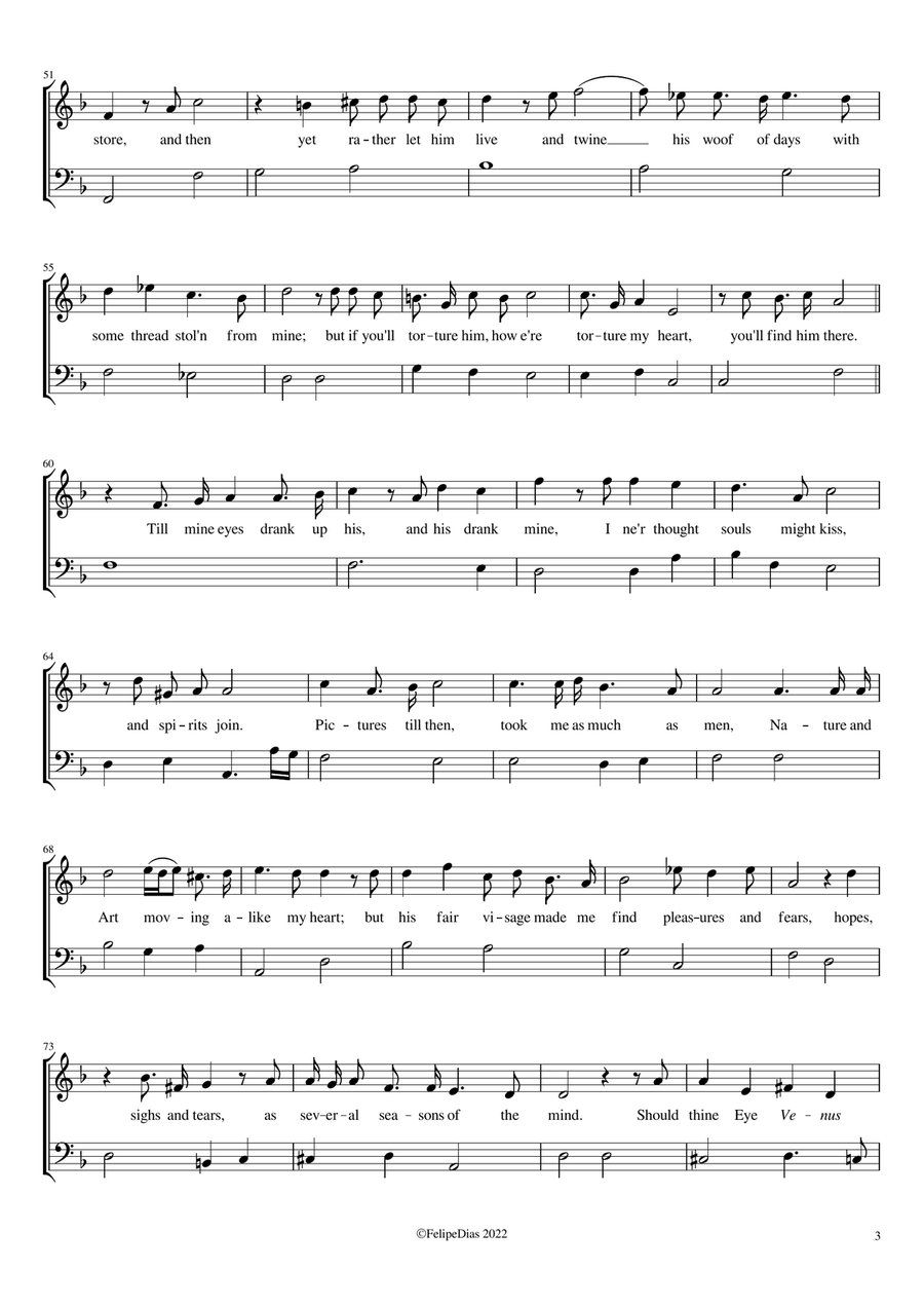 Ariadne's Lament: Theseus, O Theseus, hark! Voice Solo scores gallery preview page 3