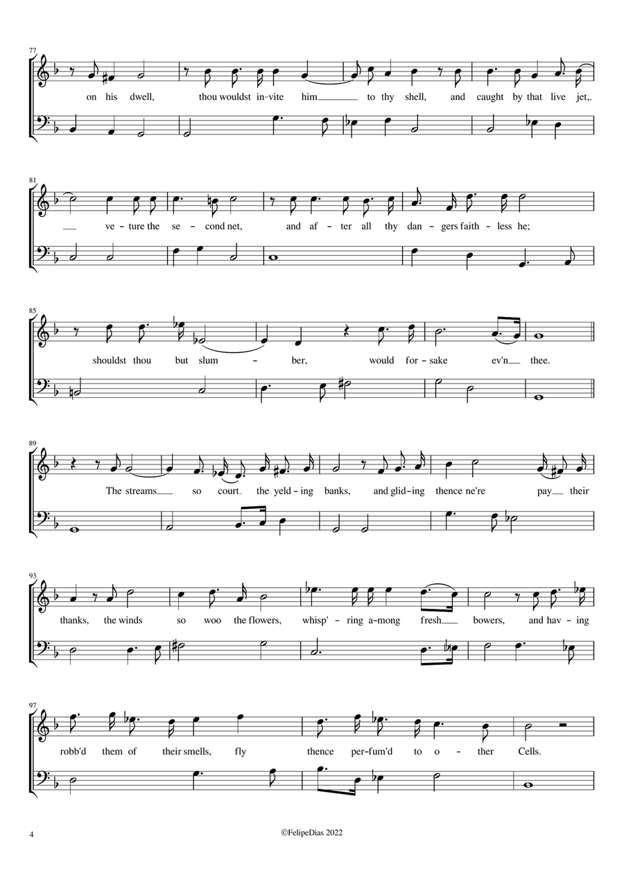 Ariadne's Lament: Theseus, O Theseus, hark! Voice Solo scores gallery preview page 4