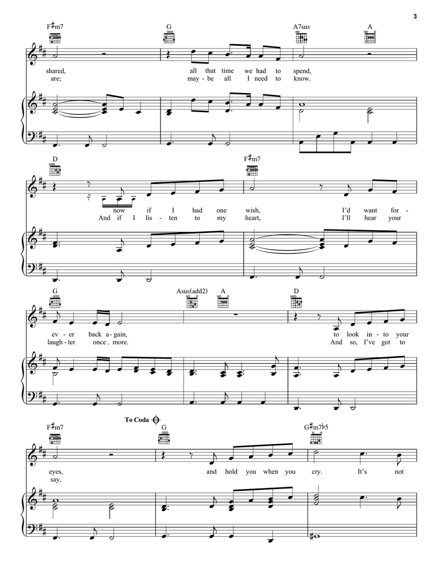 Goodbye Goodbye Piano, Vocal, Guitar scores gallery preview page 3