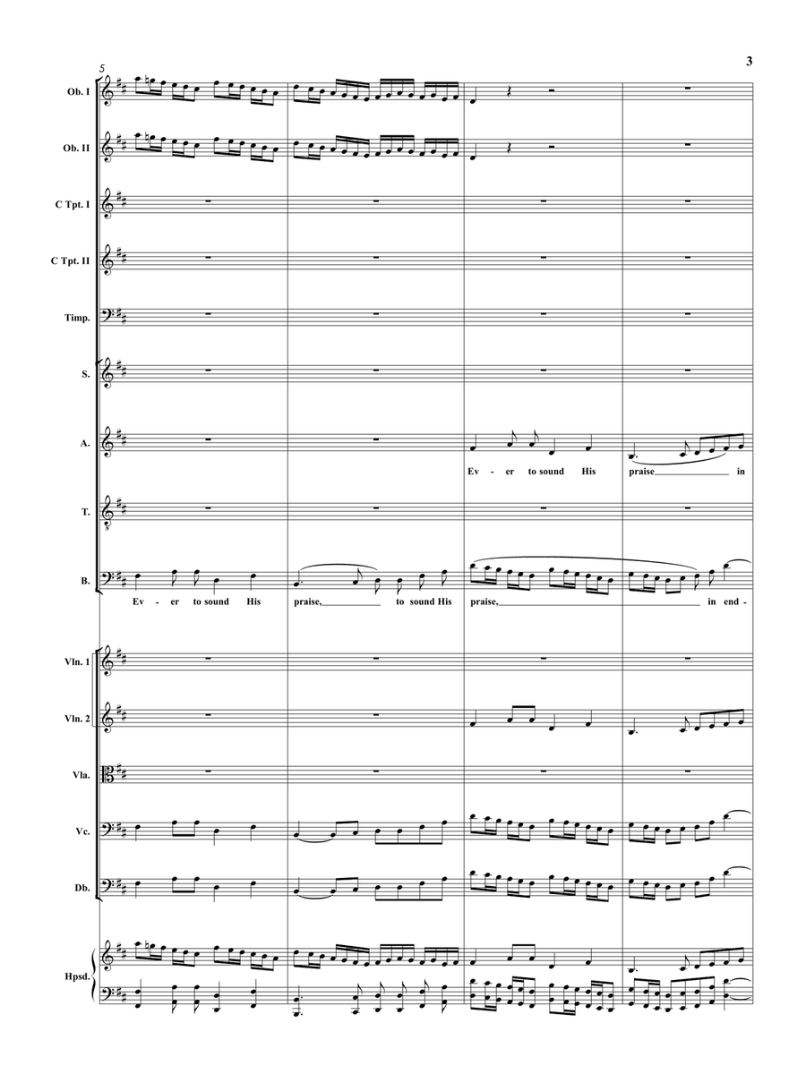 Händel - Let their Celestial Concerts all unite - For Choir and Orchestra Chamber Orchestra scores gallery preview page 4