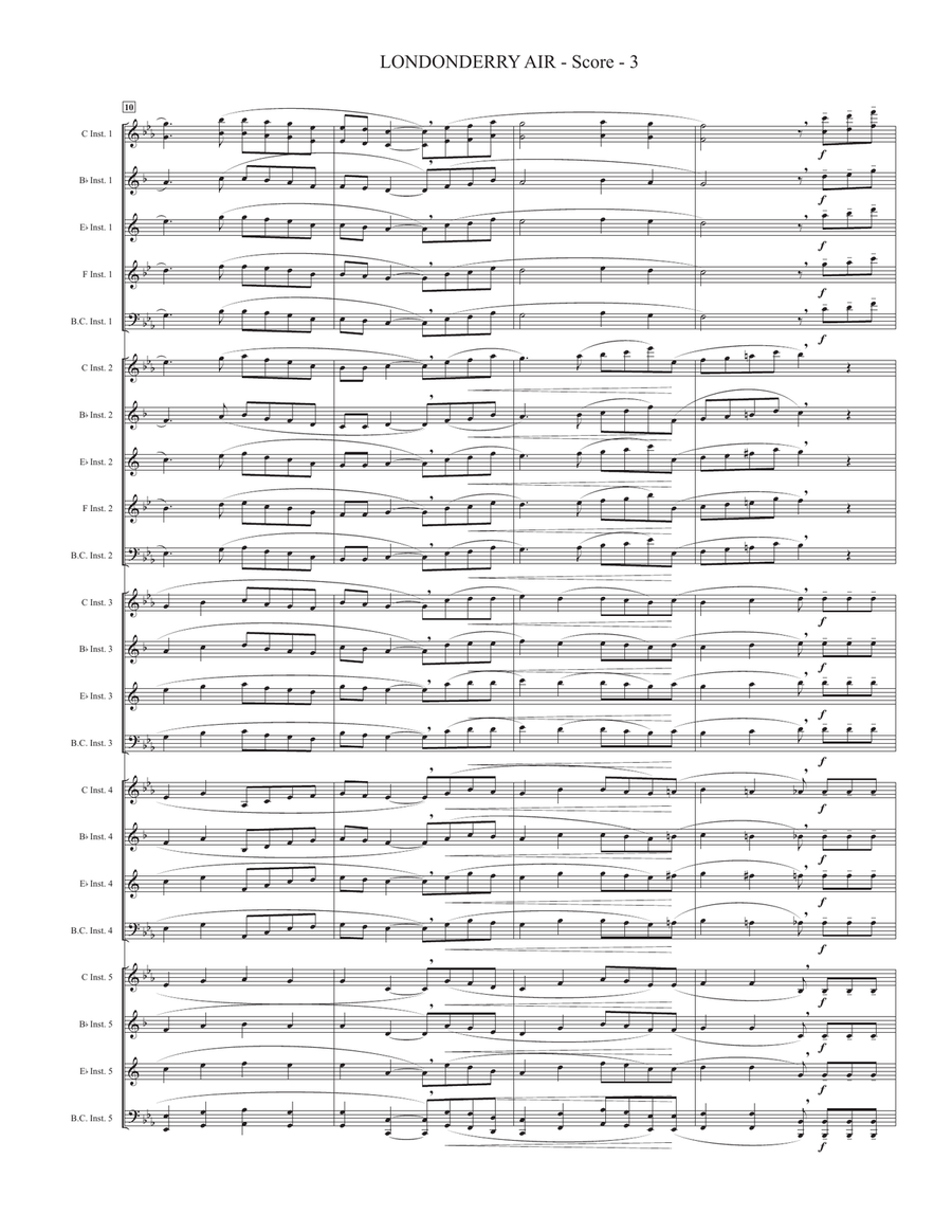 Londonderry Air (Danny Boy) for Flex Band (Beginner) Concert Band scores gallery preview page 5