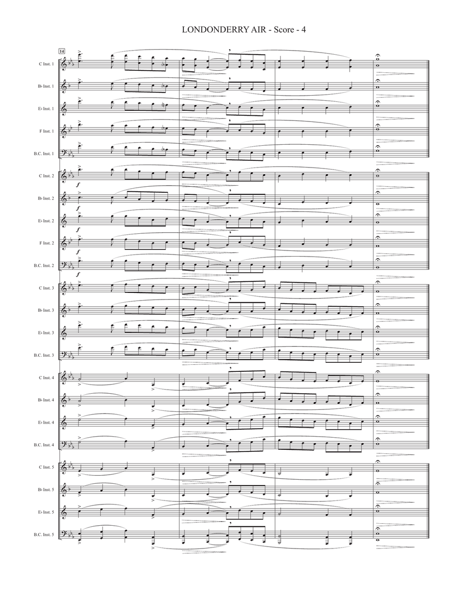 Londonderry Air (Danny Boy) for Flex Band (Beginner) Concert Band scores gallery preview page 6