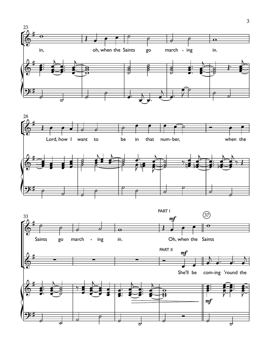 She'll Be Coming 'Round the Mountain 2-Part scores gallery preview page 3
