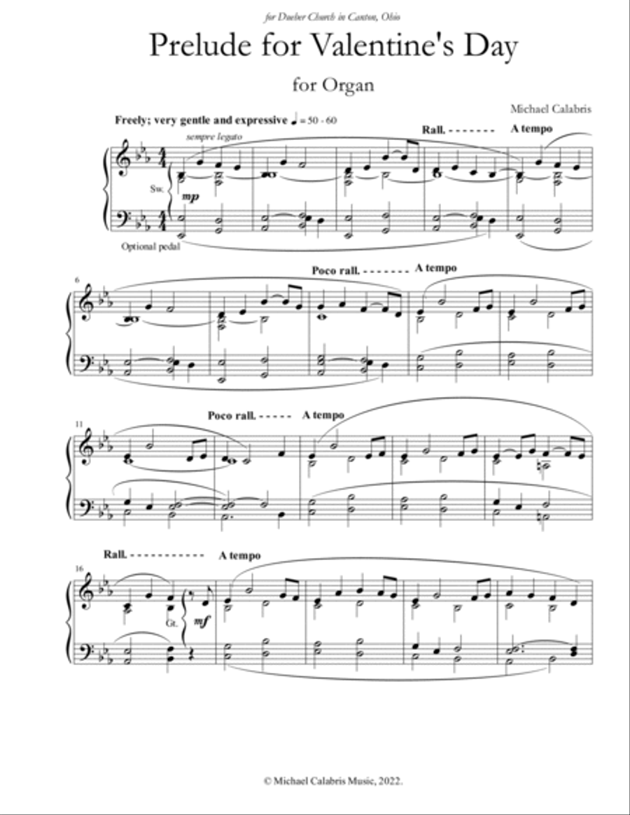 Prelude for Valentine's Day (for Organ) Organ Solo scores gallery preview page 2