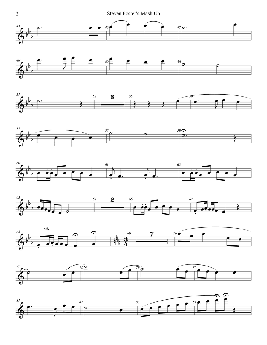 STEVEN FOSTER'S MASH UP STEVEN FOSTER'S MASH UP Woodwind Quintet scores gallery preview page 3