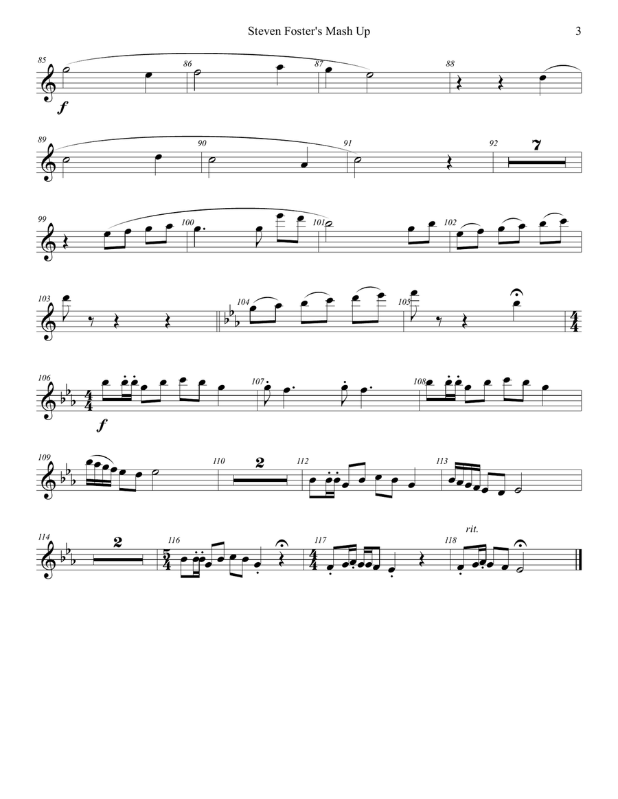 STEVEN FOSTER'S MASH UP STEVEN FOSTER'S MASH UP Woodwind Quintet scores gallery preview page 4