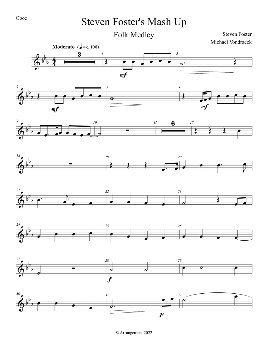 STEVEN FOSTER'S MASH UP STEVEN FOSTER'S MASH UP Woodwind Quintet scores gallery preview page 5