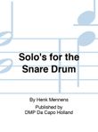 Solo's for the Snare Drum
