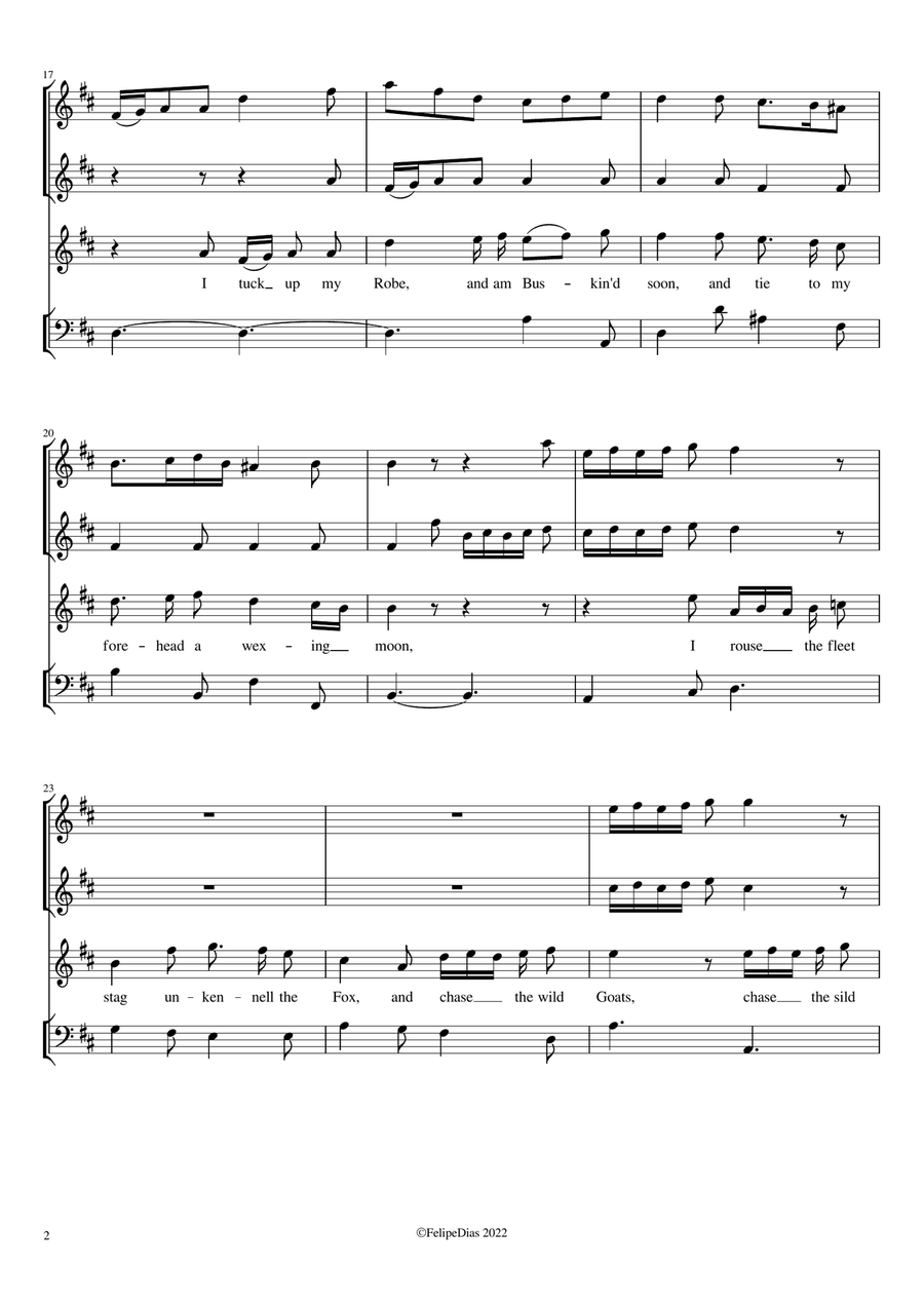With horns and with hounds Small Ensemble scores gallery preview page 2