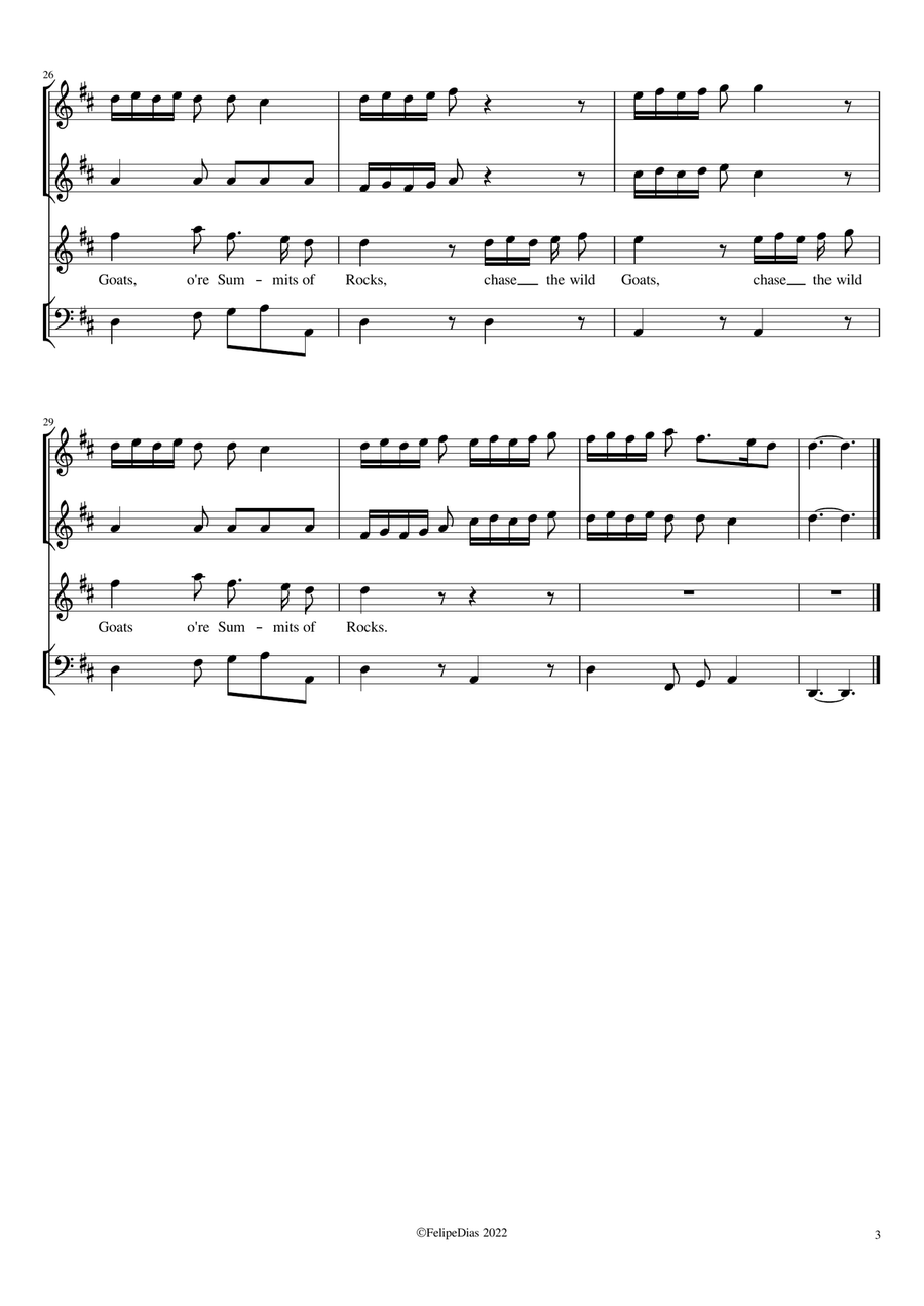 With horns and with hounds Small Ensemble scores gallery preview page 3