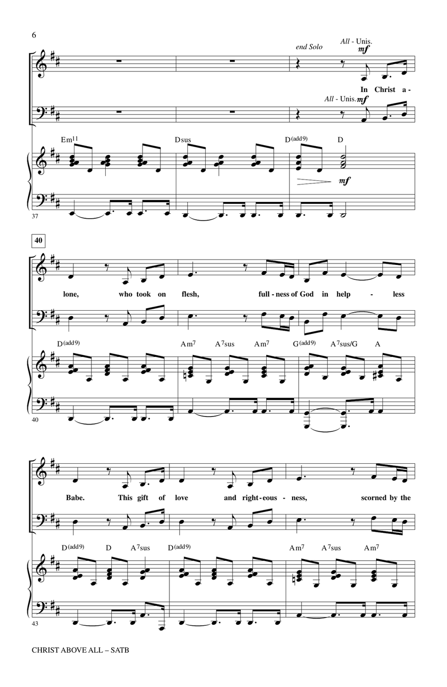 Christ Above All (A Musical for Easter) 4-Part scores gallery preview page 4