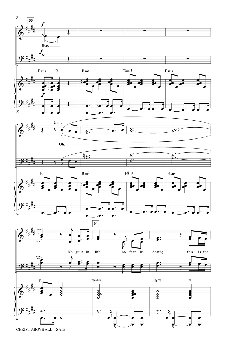 Christ Above All (A Musical for Easter) 4-Part scores gallery preview page 6