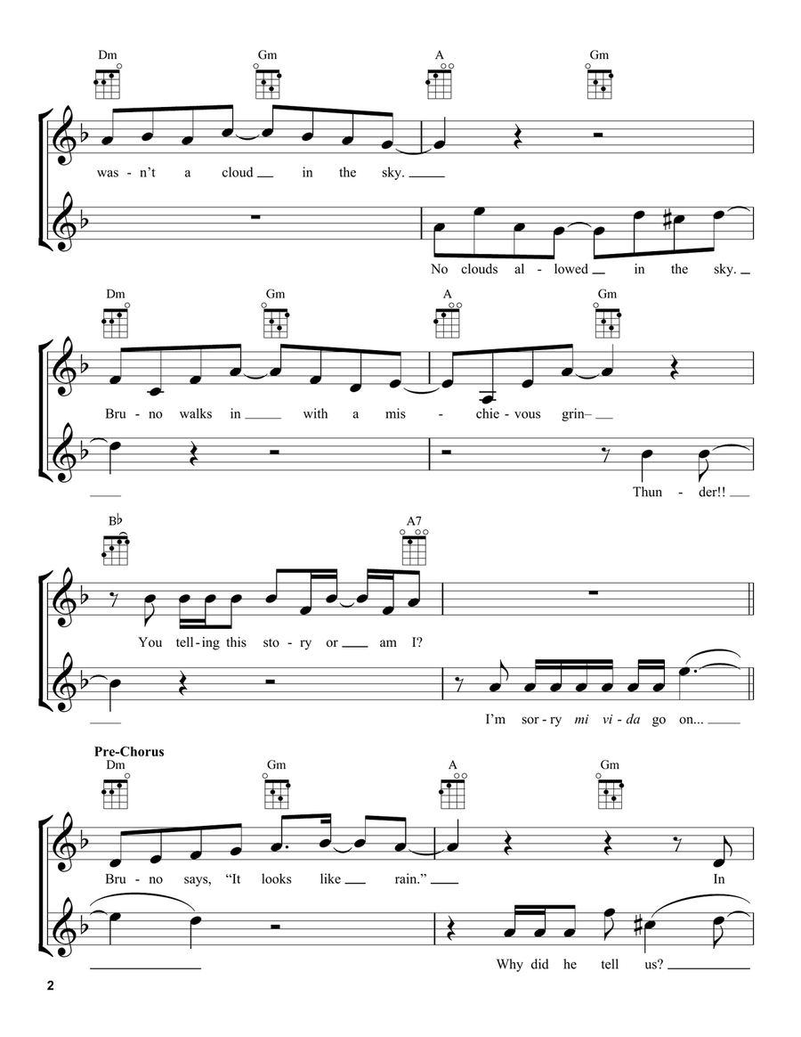 We Don't Talk About Bruno (from Encanto) Ukulele scores gallery preview page 2