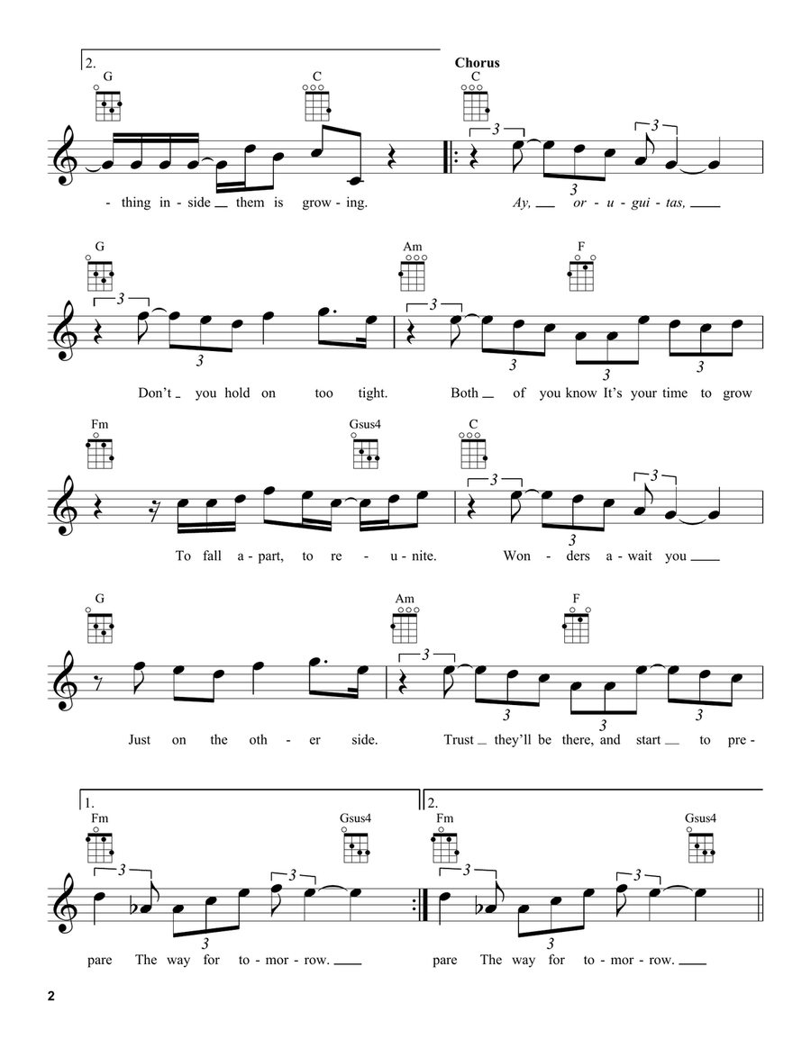 Two Oruguitas (from Encanto) Ukulele scores gallery preview page 2