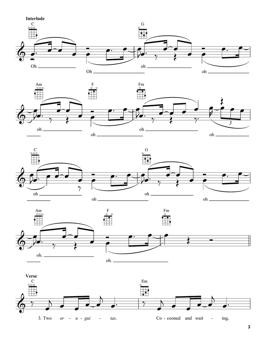 Two Oruguitas (from Encanto) Ukulele scores gallery preview page 3