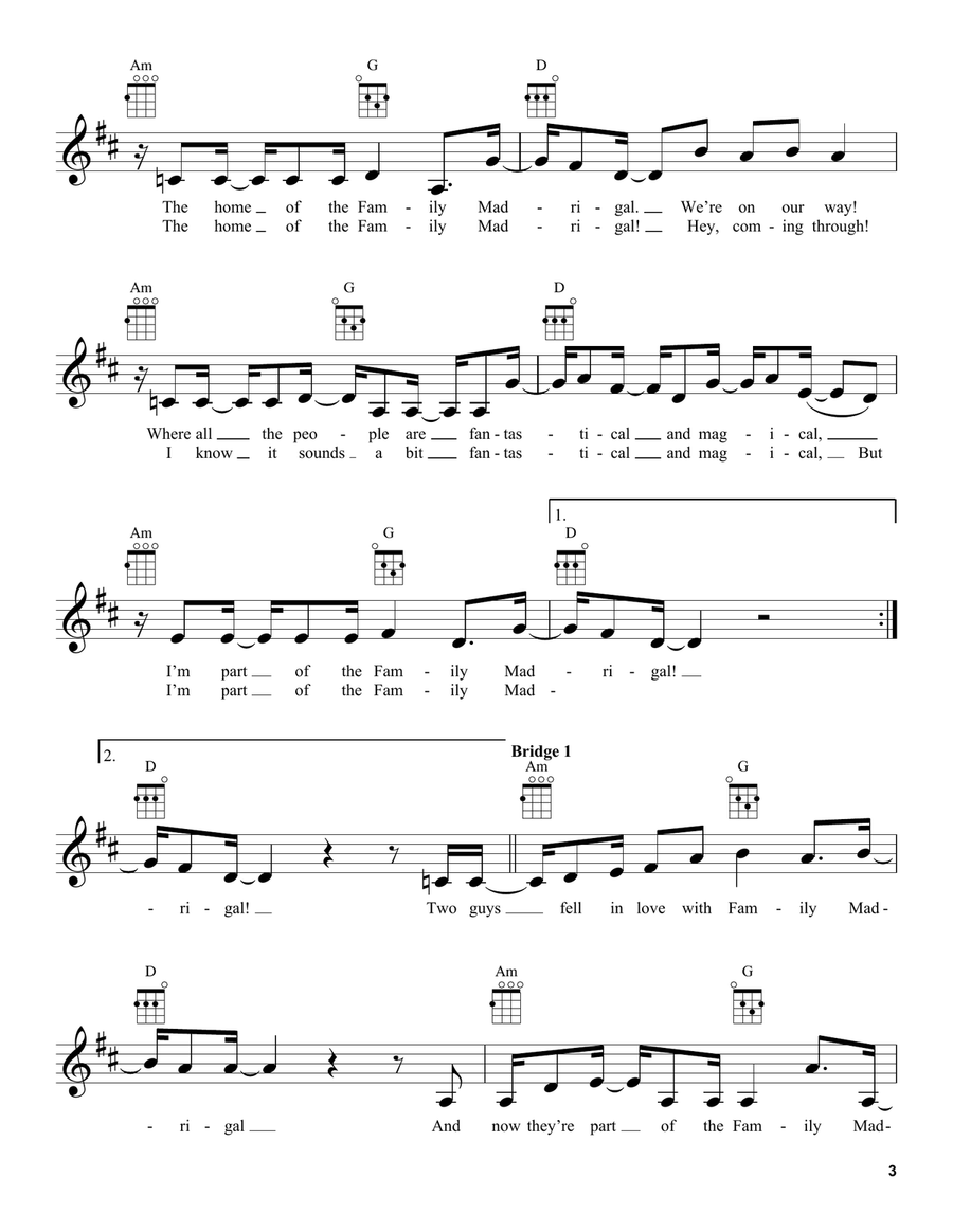 The Family Madrigal (from Encanto) Ukulele scores gallery preview page 3